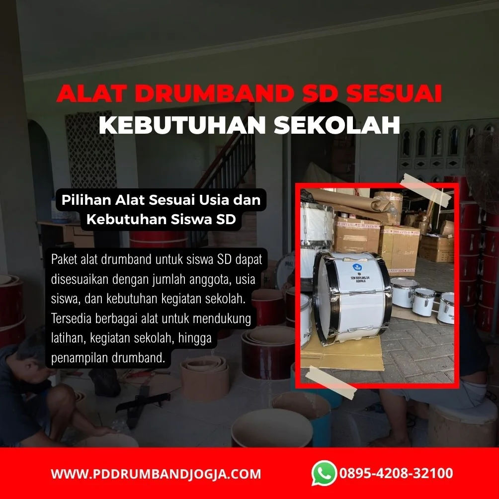 Paket Alat Drumband SD lengkap sesuai kebutuhan siswa