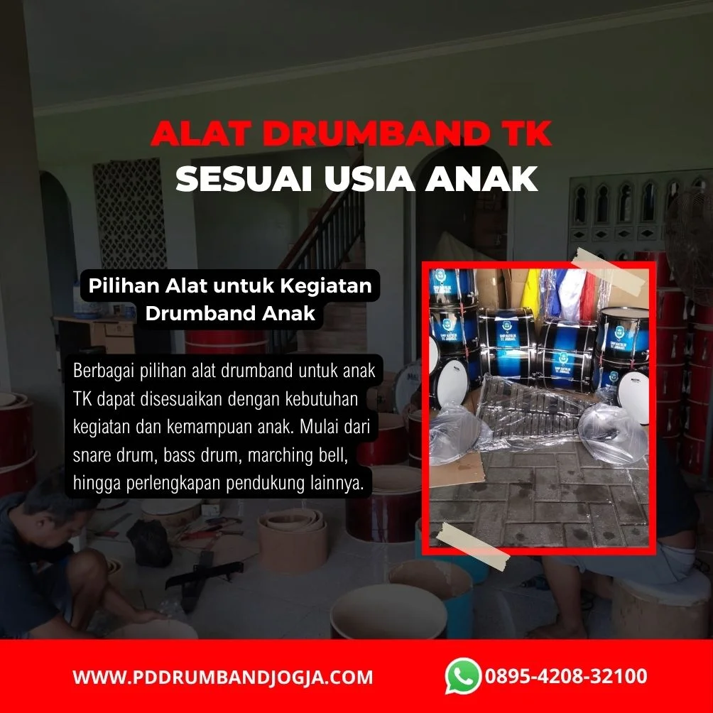 Alat Drumband TK & SD sesuai ukuran dan kebutuhan anak