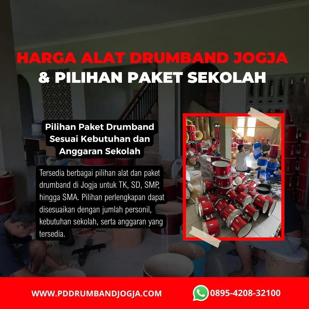 Harga dan paket alat drumband Jogja untuk kebutuhan sekolah
