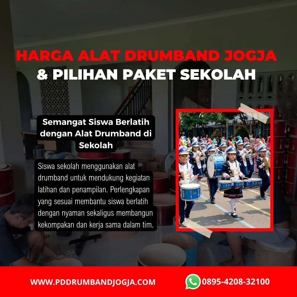 Paket alat drumband untuk kegiatan sekolah TK dan SD