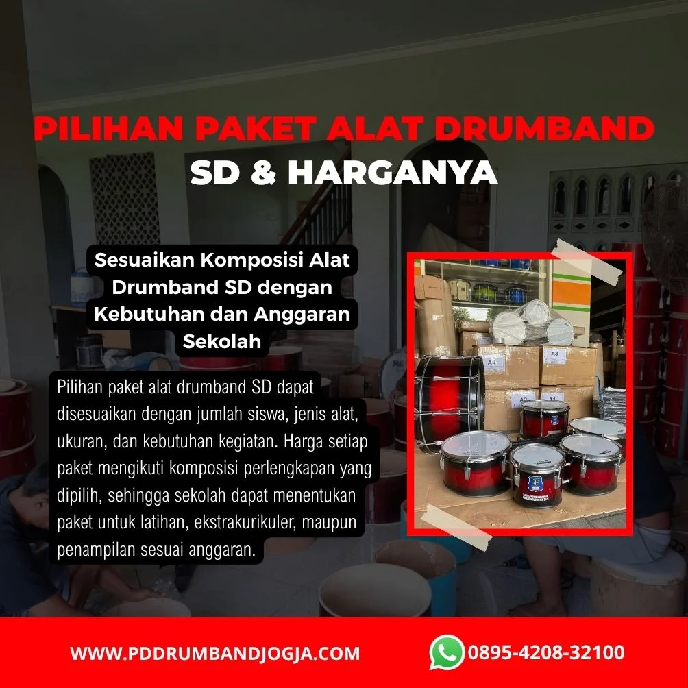 Harga alat drumband SD dan pilihan paket lengkap