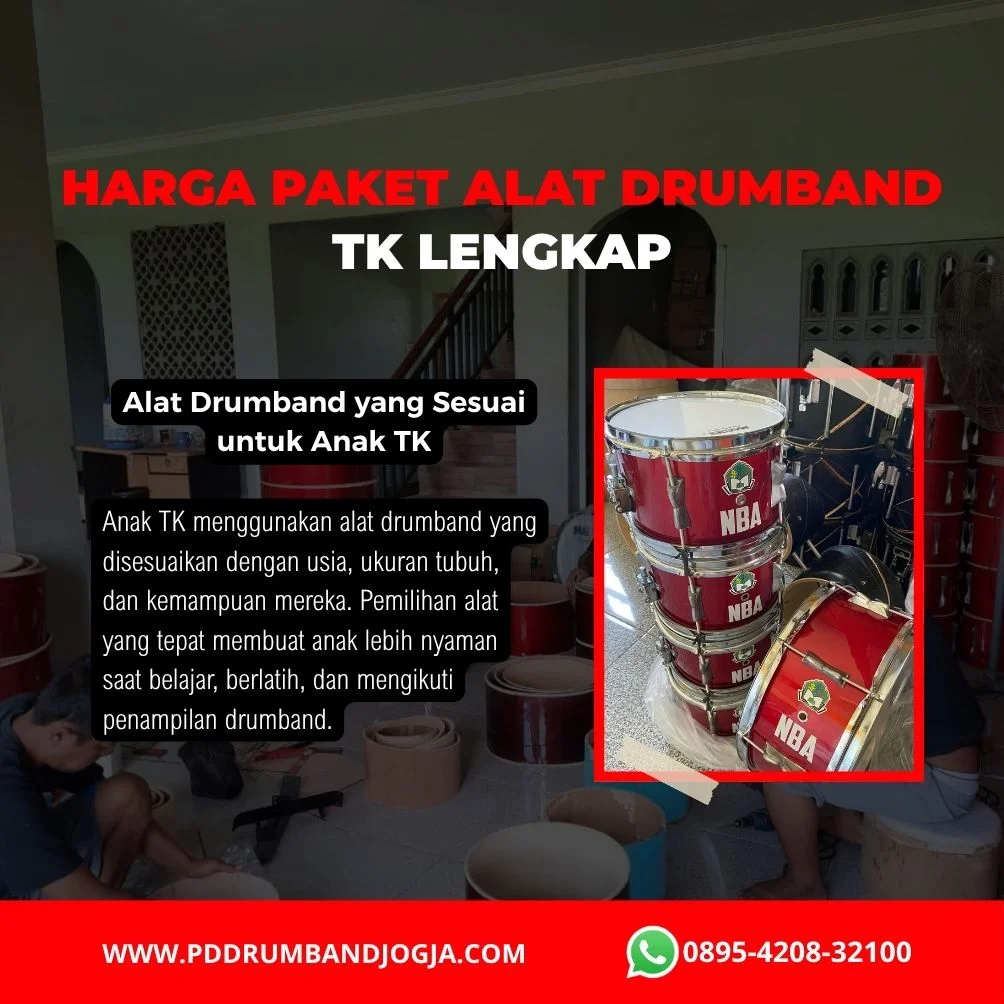 Alat Drumband TK dan SD sesuai kebutuhan dan ukuran anak