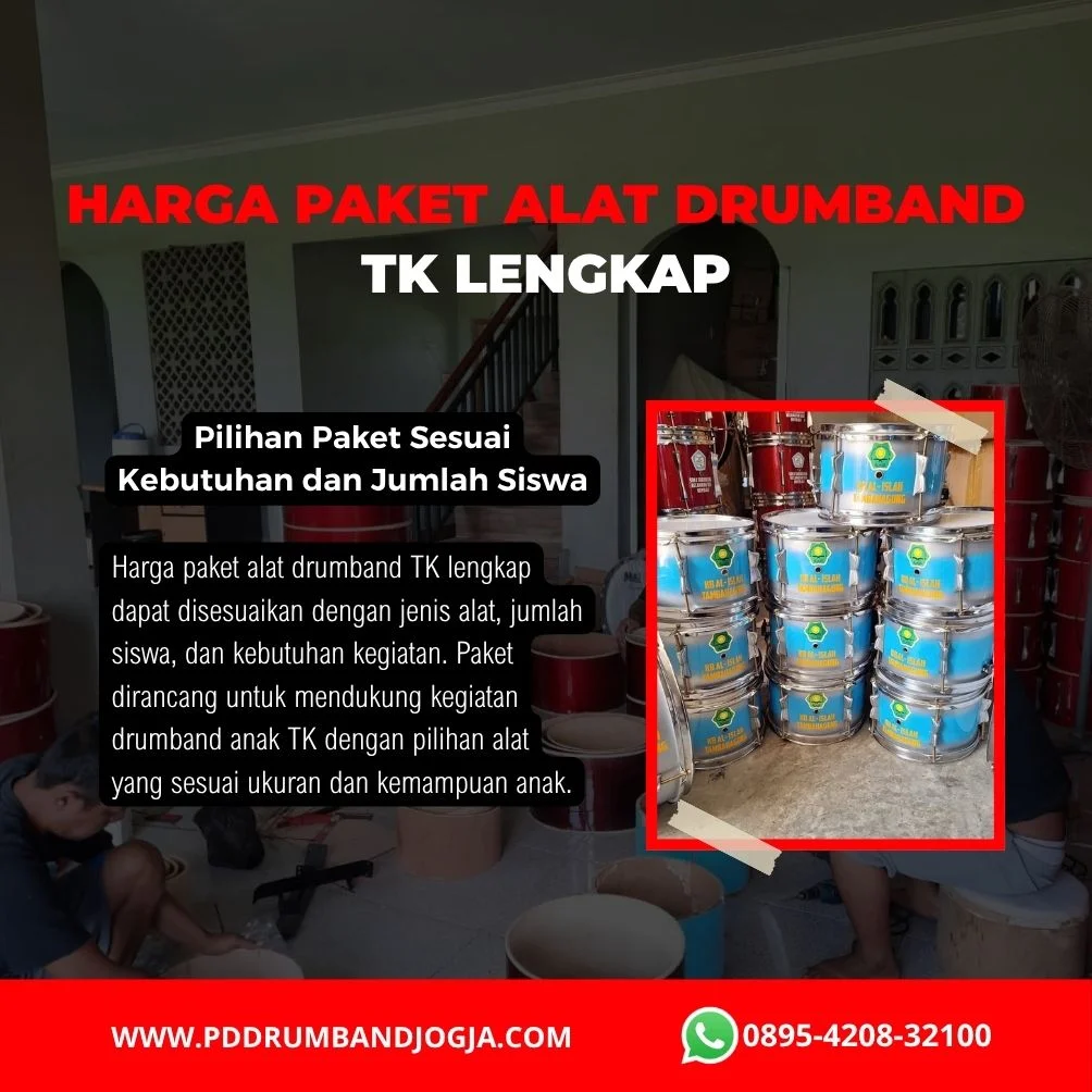 Paket Alat Drumband TK lengkap untuk kebutuhan sekolah