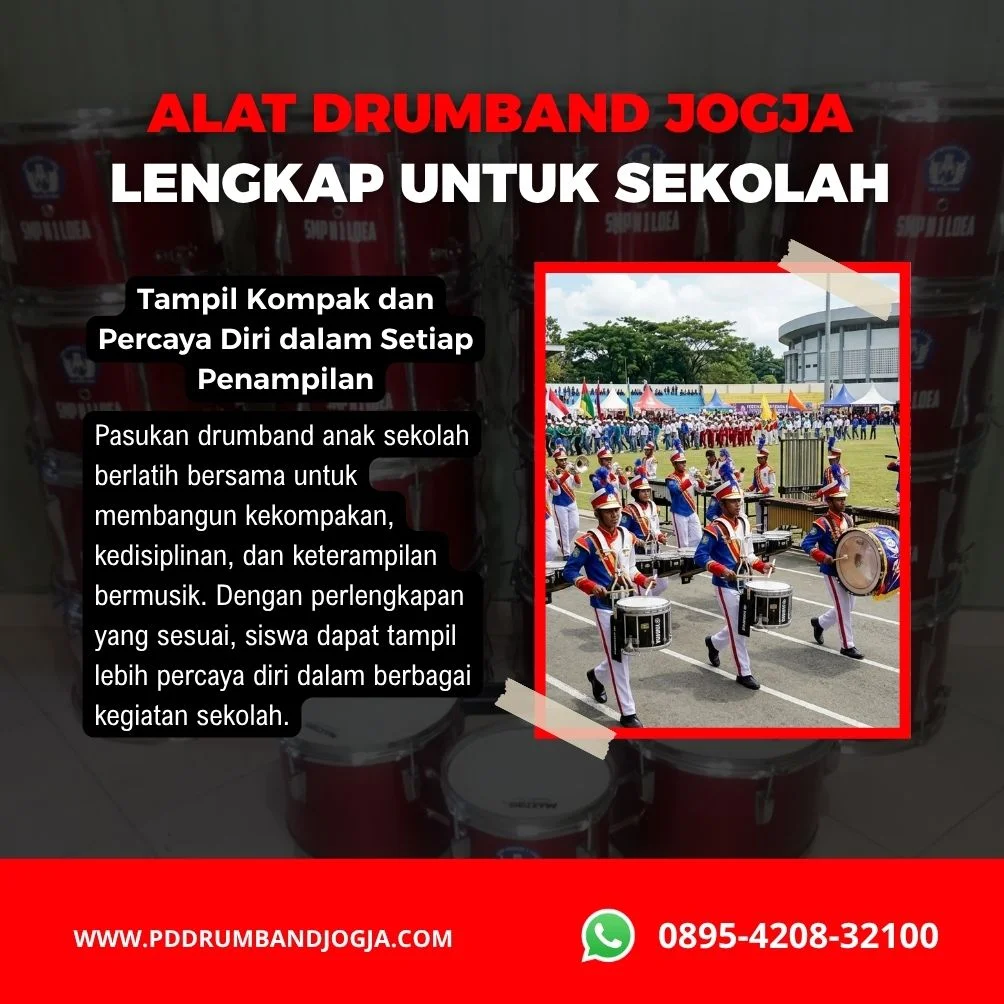 Alat drumband untuk sekolah TK SD SMP dan SMA di Jogja
