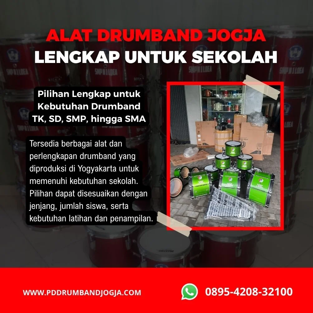 Jual alat drumband Jogja lengkap untuk kebutuhan sekolah TK SD SMP dan SMA