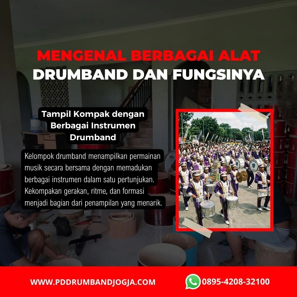Produk dan alat musik drumband dalam pertunjukan
