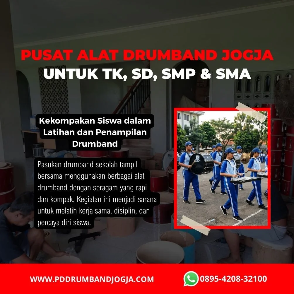 Alat drumband untuk kebutuhan kegiatan sekolah TK SD SMP dan SMA