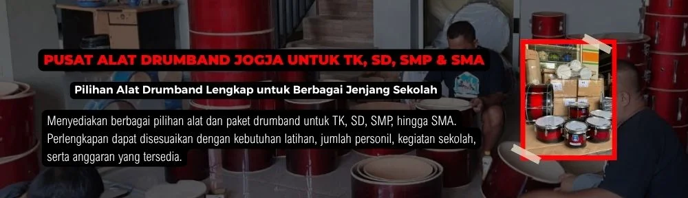 Pusat alat drumband Jogja dengan perlengkapan lengkap untuk sekolah