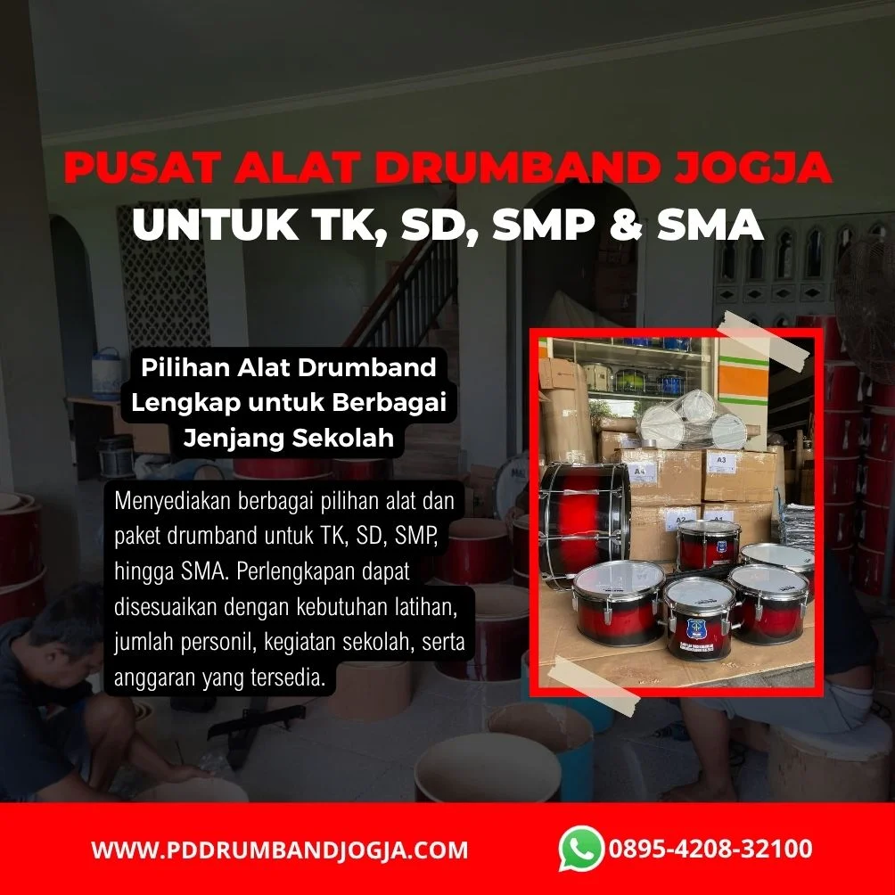 Pusat alat drumband Jogja dengan perlengkapan lengkap untuk sekolah