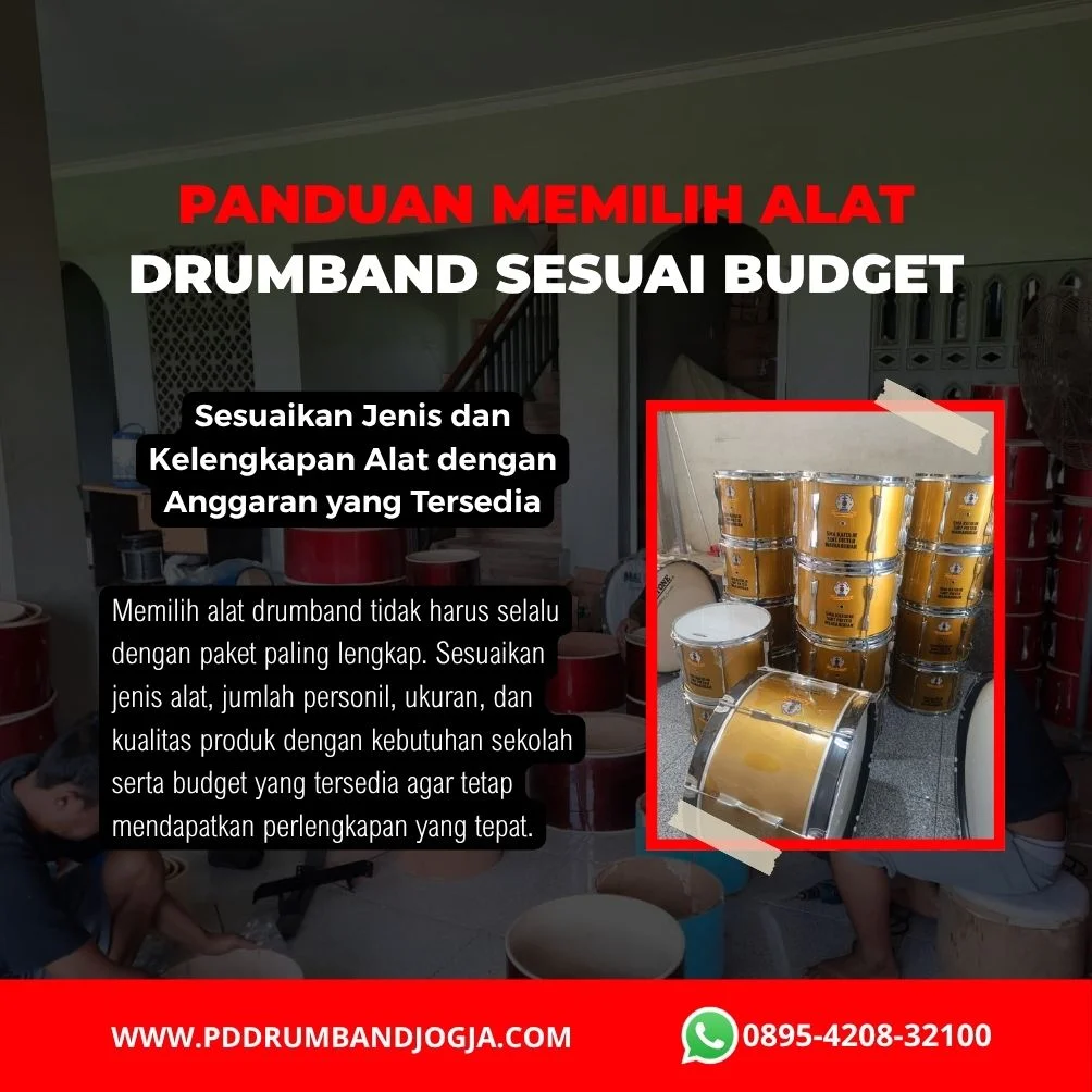 Pilihan jenis dan ukuran alat drumband untuk menyesuaikan anggaran sekolah