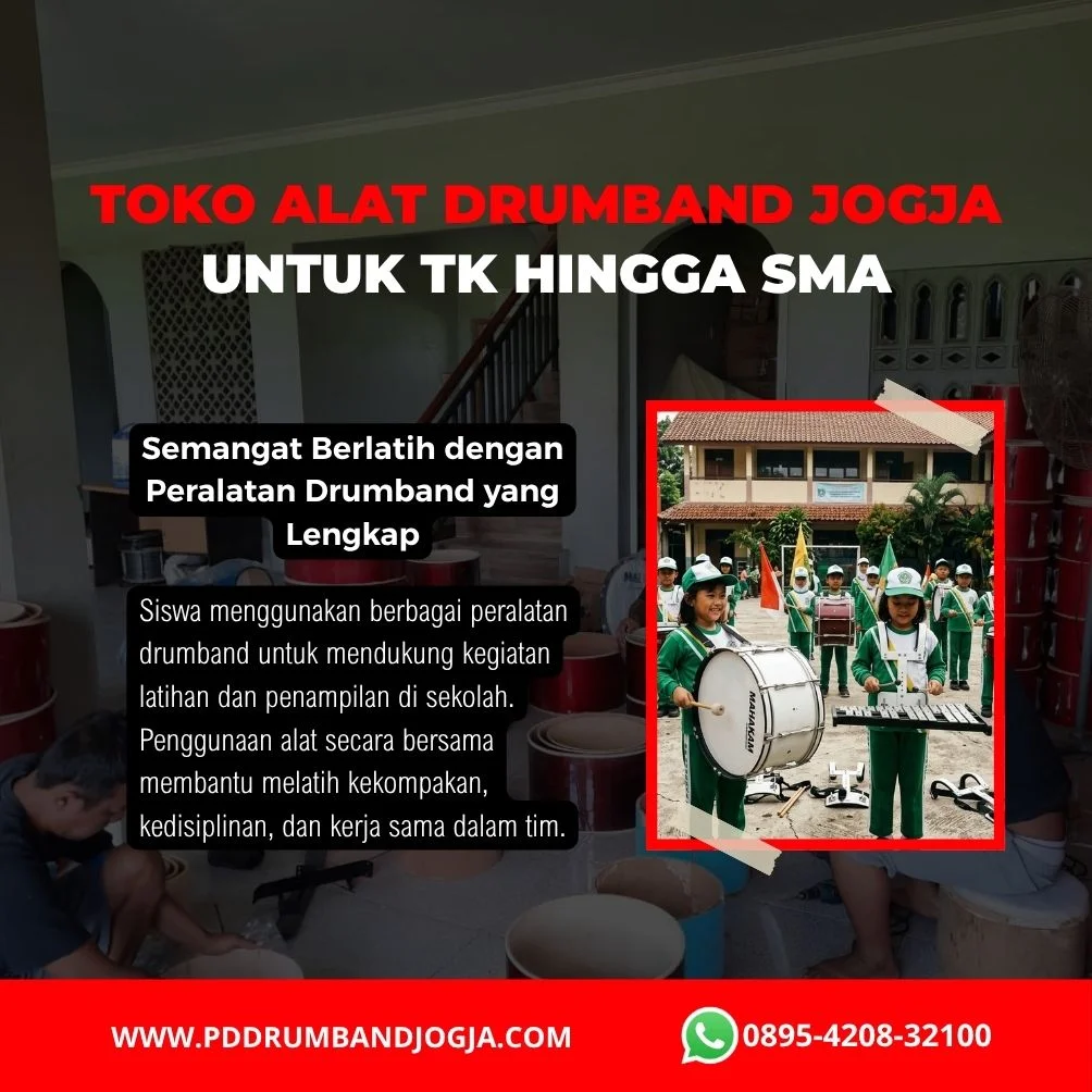 Peralatan drumband untuk kegiatan sekolah TK dan SD di Jogja