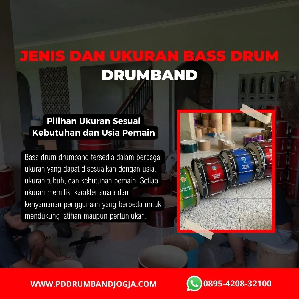 Jenis dan Ukuran Bass Drum Drumband