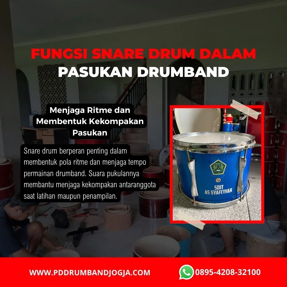 Snare drum drumband untuk pasukan sekolah